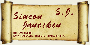 Simeon Jančikin vizit kartica